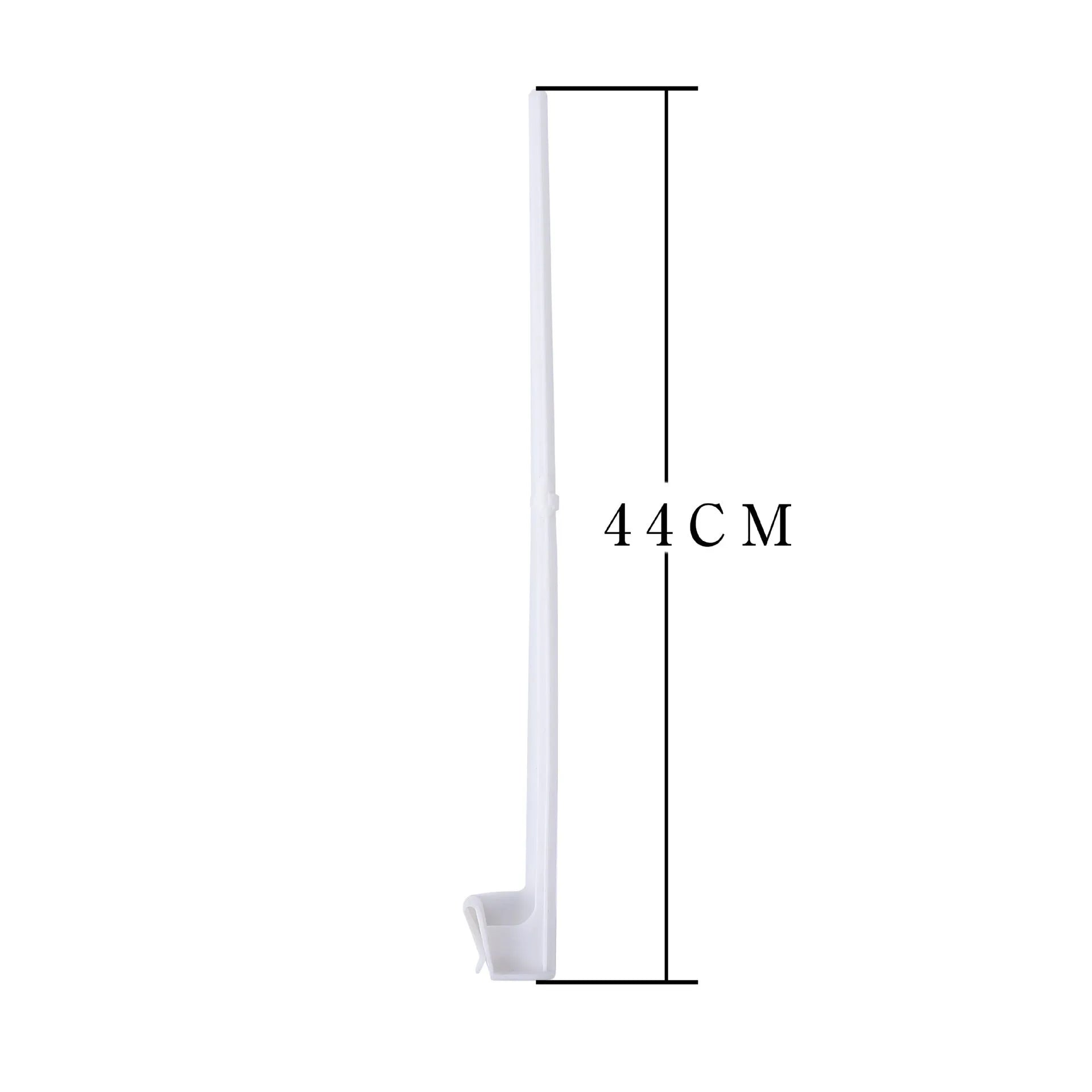 White PP plastic car window flag bracket set showing 10 poles with clip mechanism for vehicle flag display