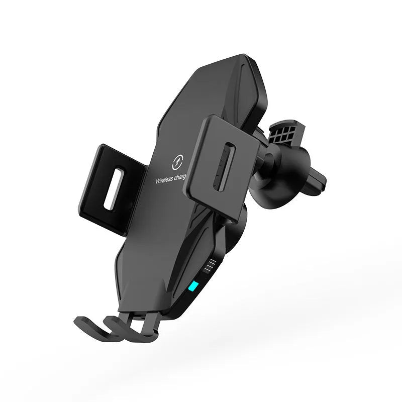T3 car wireless charger in matte black with suction cup dashboard mount and Type-C cable