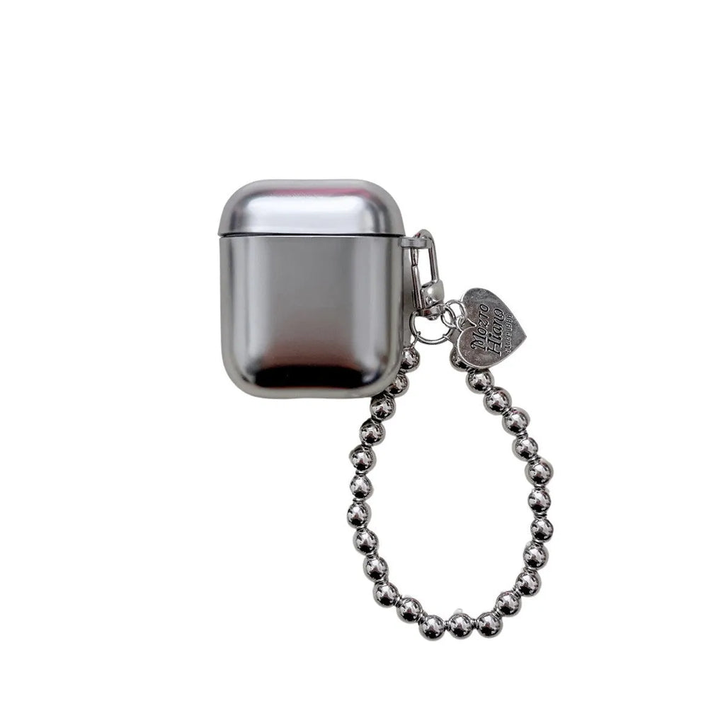 Matte plating TPU protective cover for AirPods with electroplated finish showing universal design