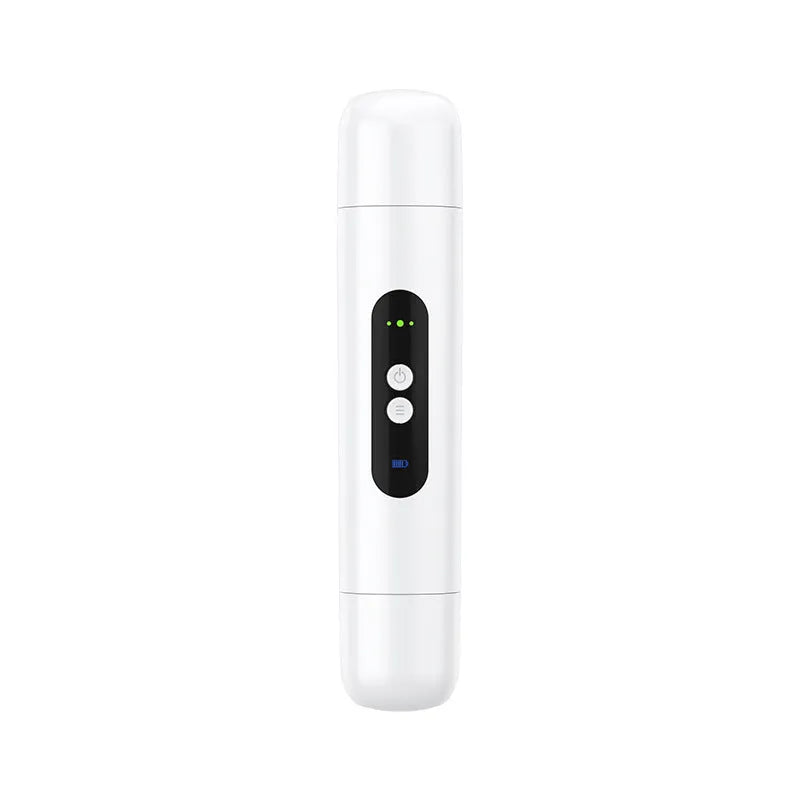 Pink and white portable electric armpit hair trimmer with floating blade body depilator
