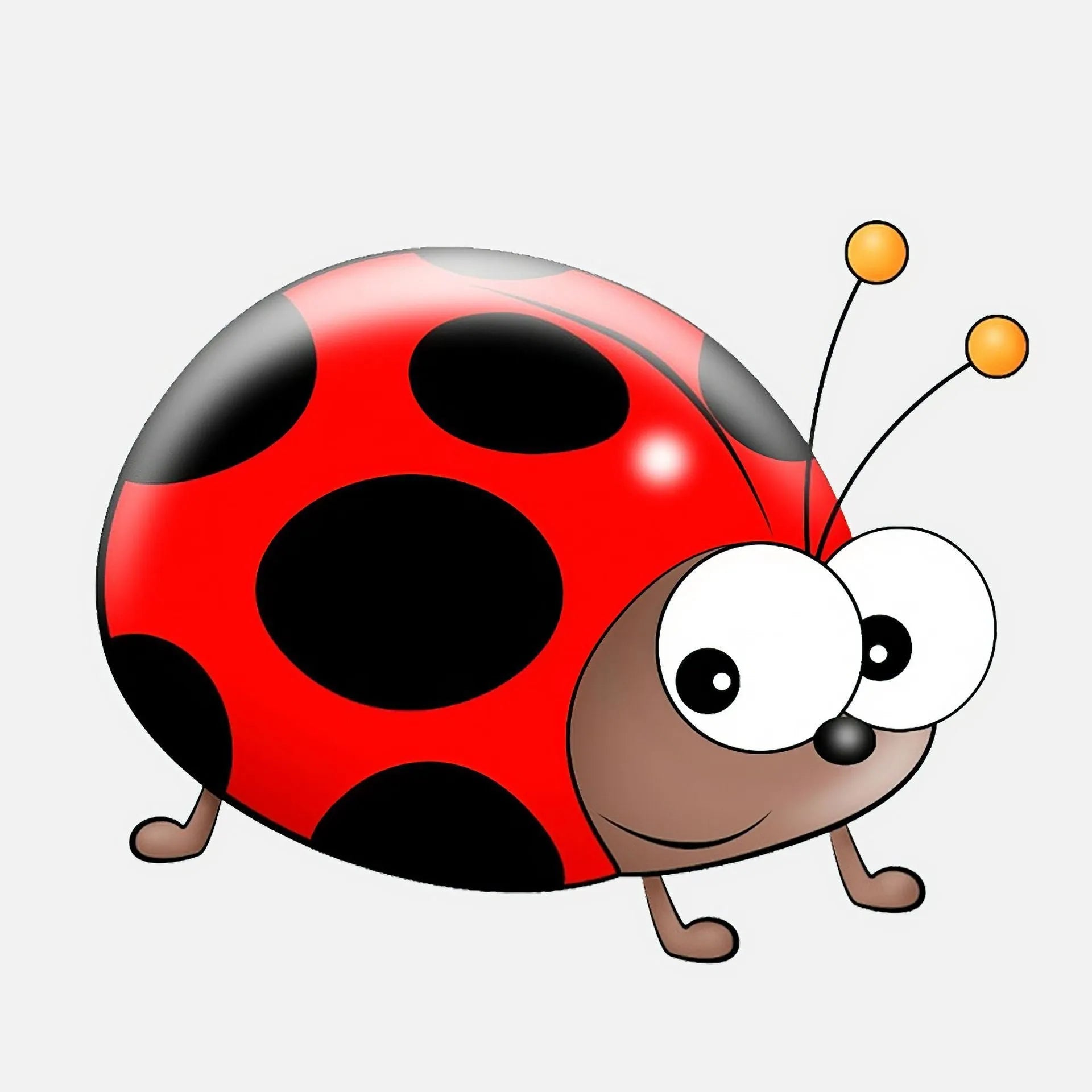 14.5cm ladybird PVC sticker for car windows in three colour variations with removable adhesive