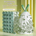 Mugwort print drawstring garbage bags, PE household bin liners with handles, supplied in rolls of 100, 50, 30, 10 or 12 pcs.