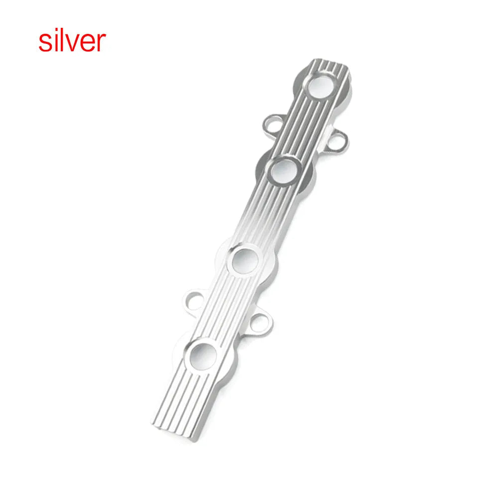 Aluminium alloy engine hood cover in blue, red, or silver with optional mounting holes