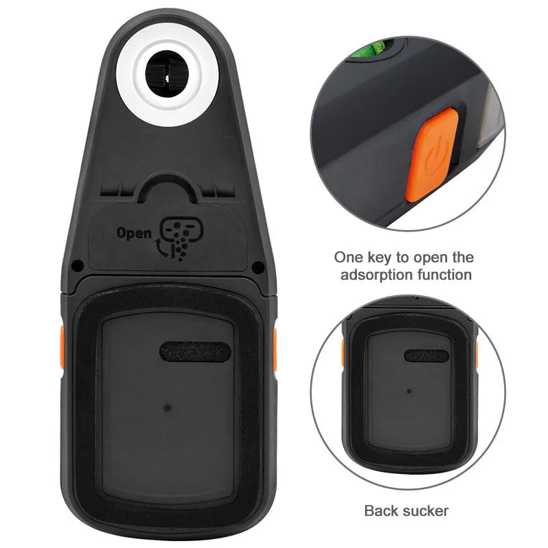 Red dust collection laser level bracket for electric hammer wall drilling and perforation.