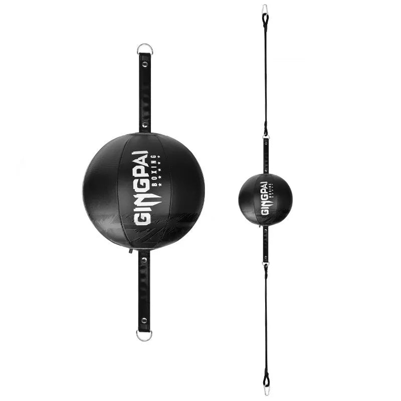 Hanging boxing speed ball with 30cm diameter for reaction training in black colour