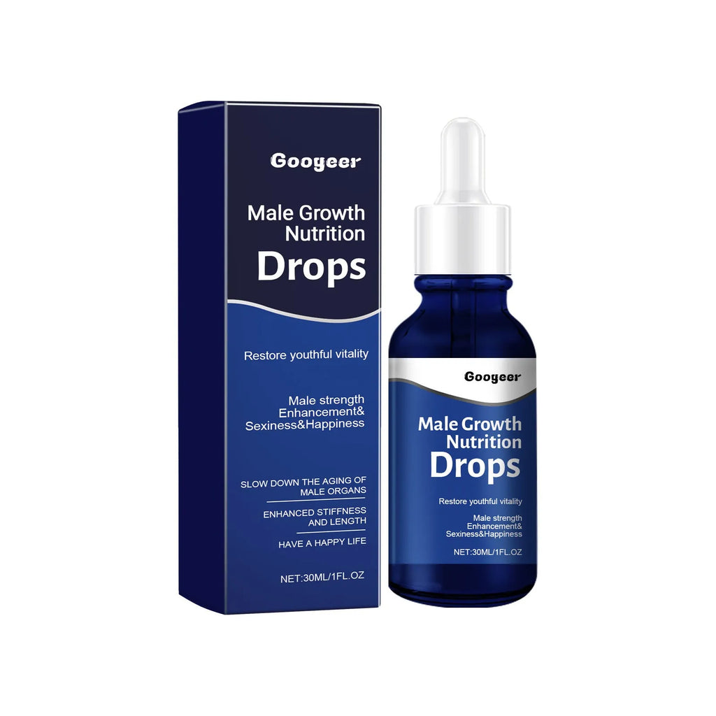 30ml bottle of Male Body Nutrition Drops serum for body and facial care
