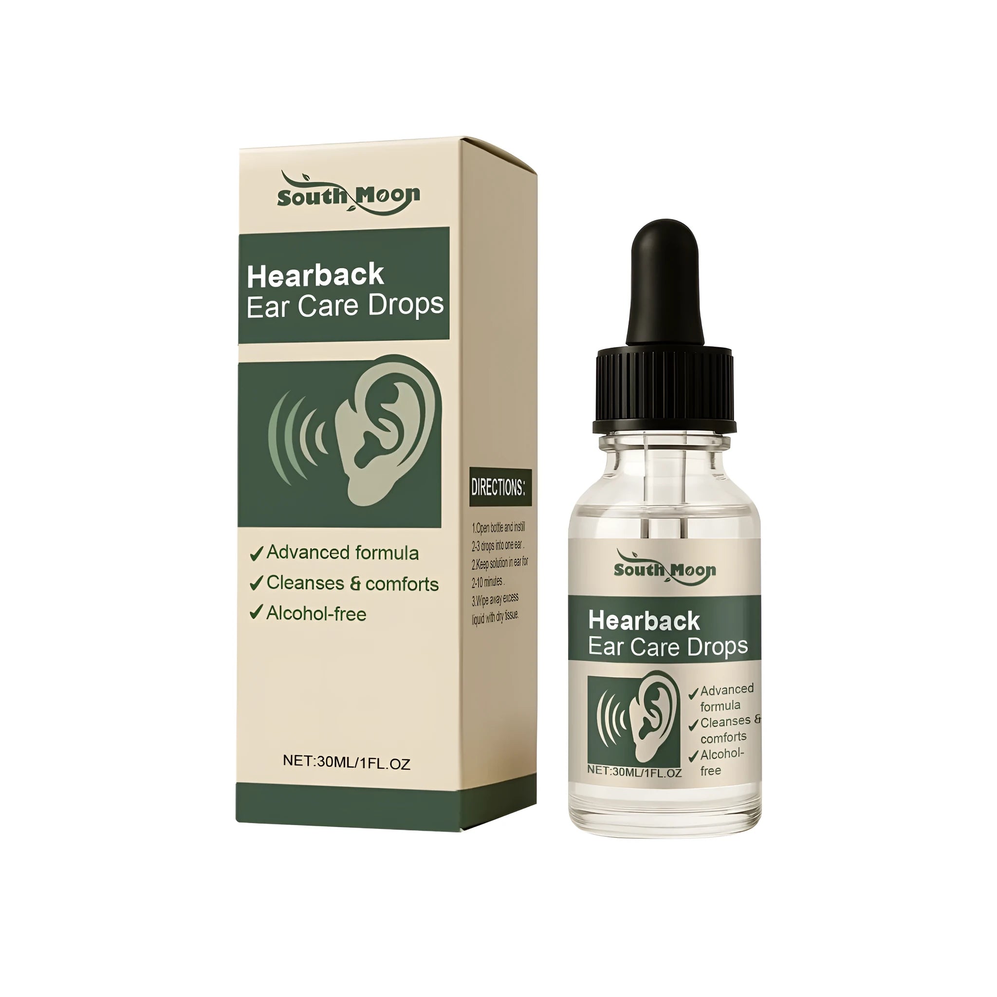 30ml bottle of herbal ear care drops with witch hazel and Sophora flavescens formula