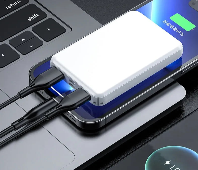 Black and white electric heating vest power bank with 10000mAh/5000mAh capacity options