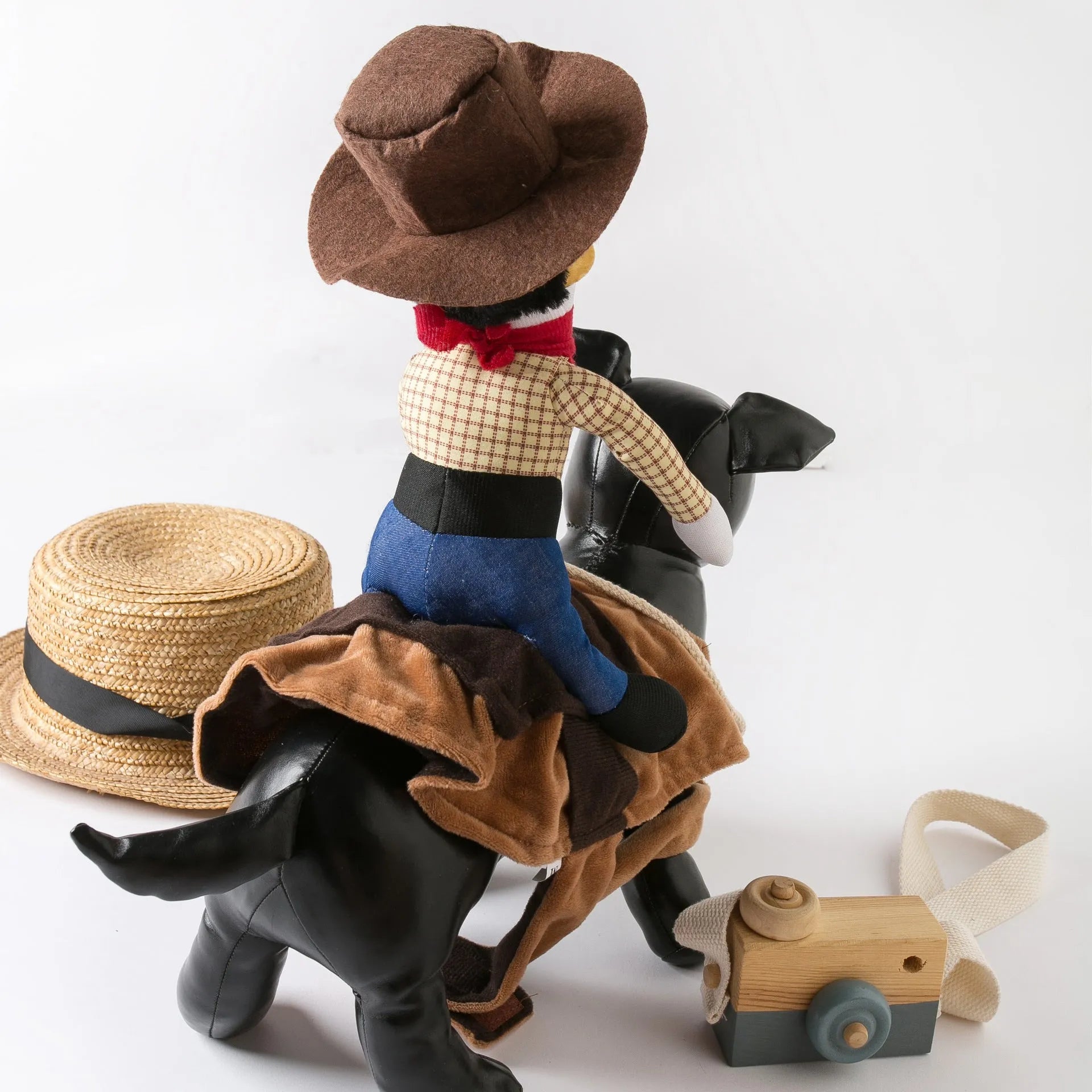 Personalised denim dog clothes for corgis and golden retrievers in casual style