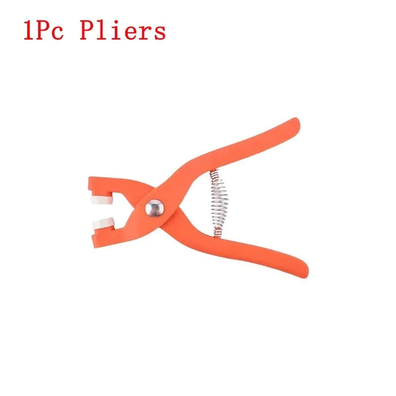 9.5mm stainless steel five-claw no-sew buttons with application pliers for children's clothing
