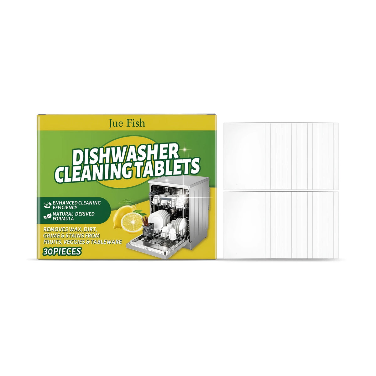 Dishwasher cleaning sheets 30-piece pack with citric acid and sodium bicarbonate for limescale and odour
