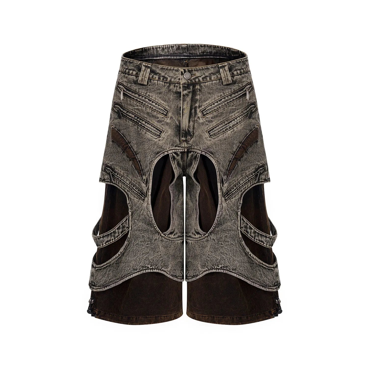 Men's sleeveless splicing denim vest jacket with front zipper