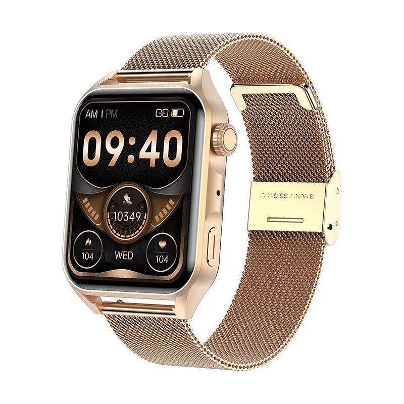 Simple High-definition AMOLED Smart Watch with 1.8-inch screen, silicone strap, and magnetic charger