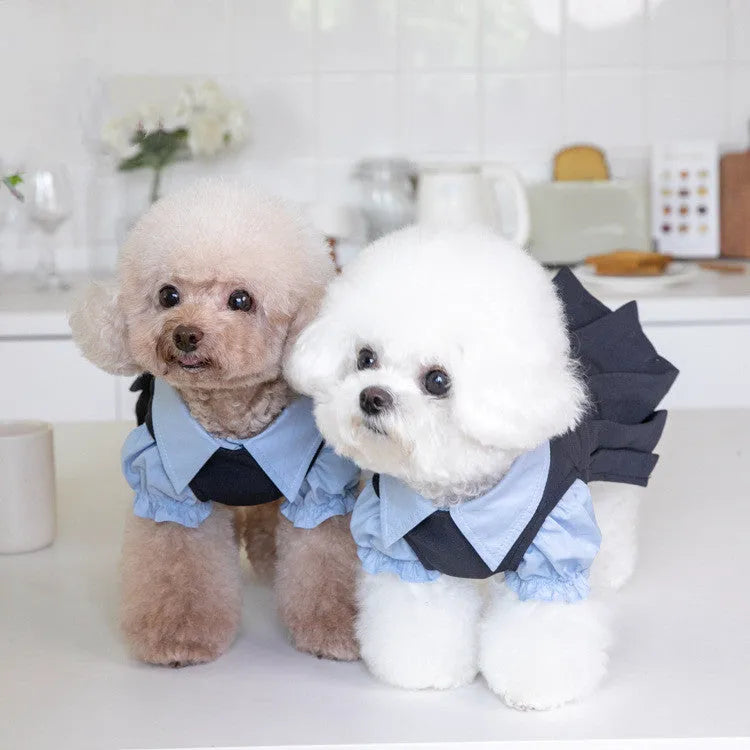 Dark grey dog jumper casual pet clothing polyester fabric