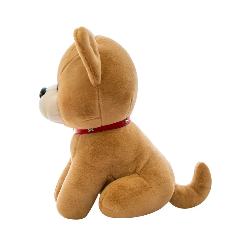 Cartoon puppy plush doll, brown or white, 25cm 40cm 50cm, PP cotton filling, for children 4-6 years