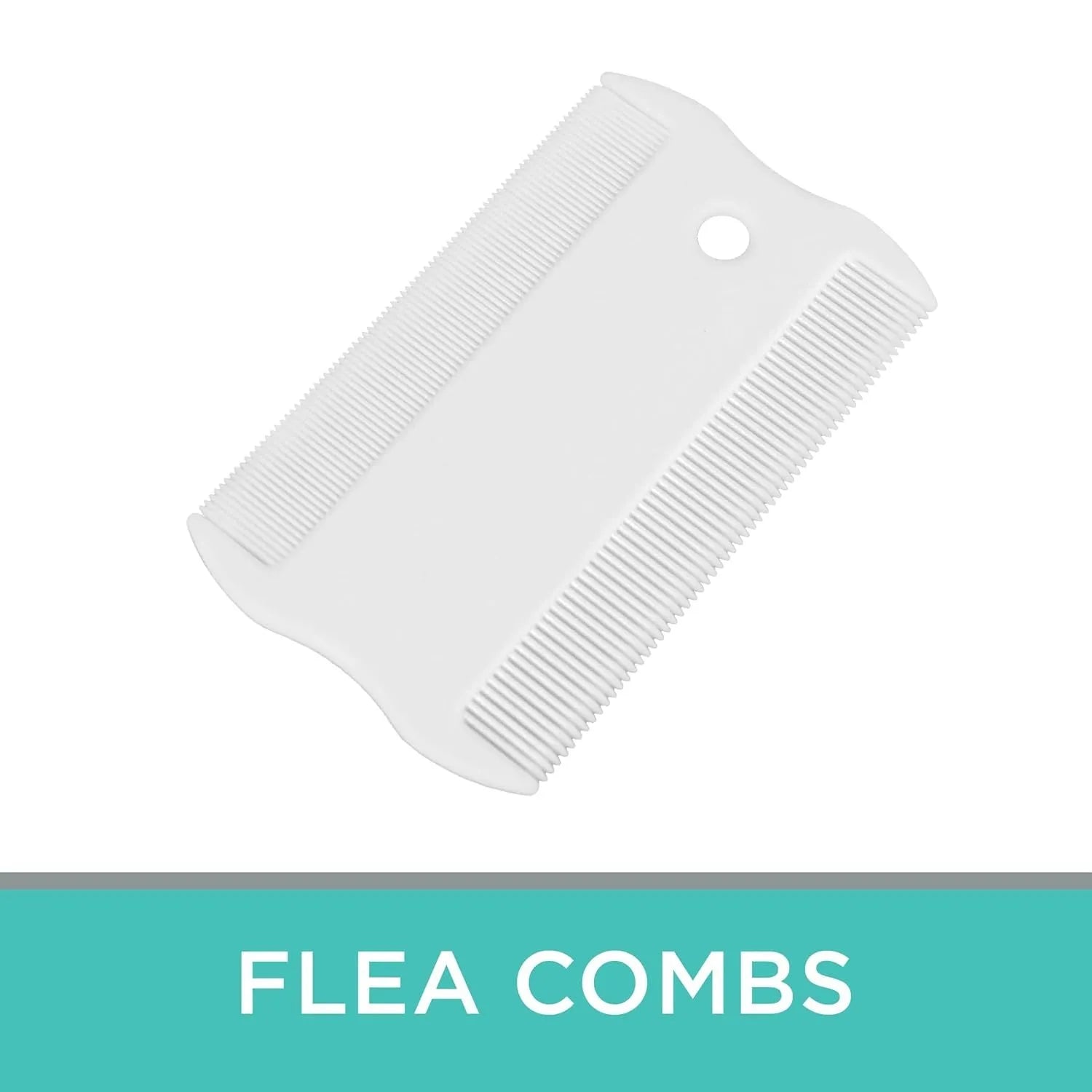 Double-sided flea comb for pets with dense teeth, measuring 0.85cm wide and 5cm long