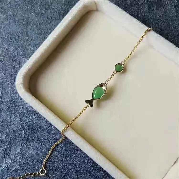 Retro-style yellow gold electroplated copper bracelet for unisex wear on a wrist.