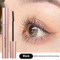 Black natural curly long mascara tube showing 14cm height with brush applicator