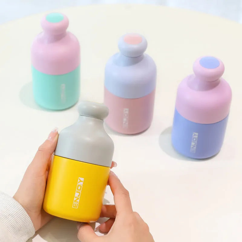 Mini contrast colour vacuum cup in Blue or Pink, 304 stainless steel tumbler, 220ml or 360ml