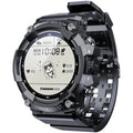ATTACK 3 smart watch in black with round screen showing heart rate data on TPU strap