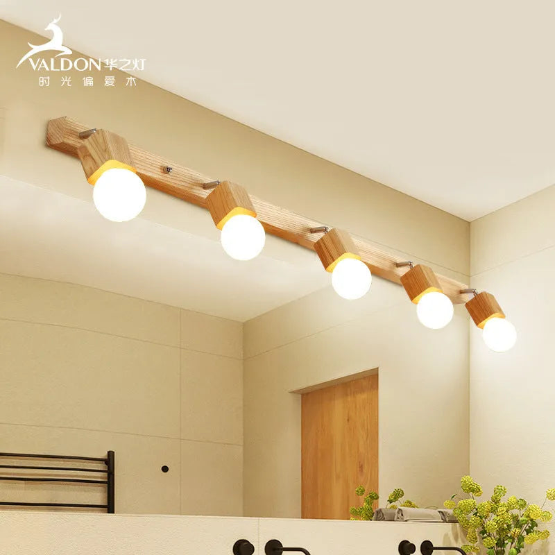 Mirror cabinet wall lamp with LED lights in white, warm, and tricolour options, 24cm size