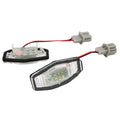 White LED license plate light unit for Honda CIVIC cars on a plain background.