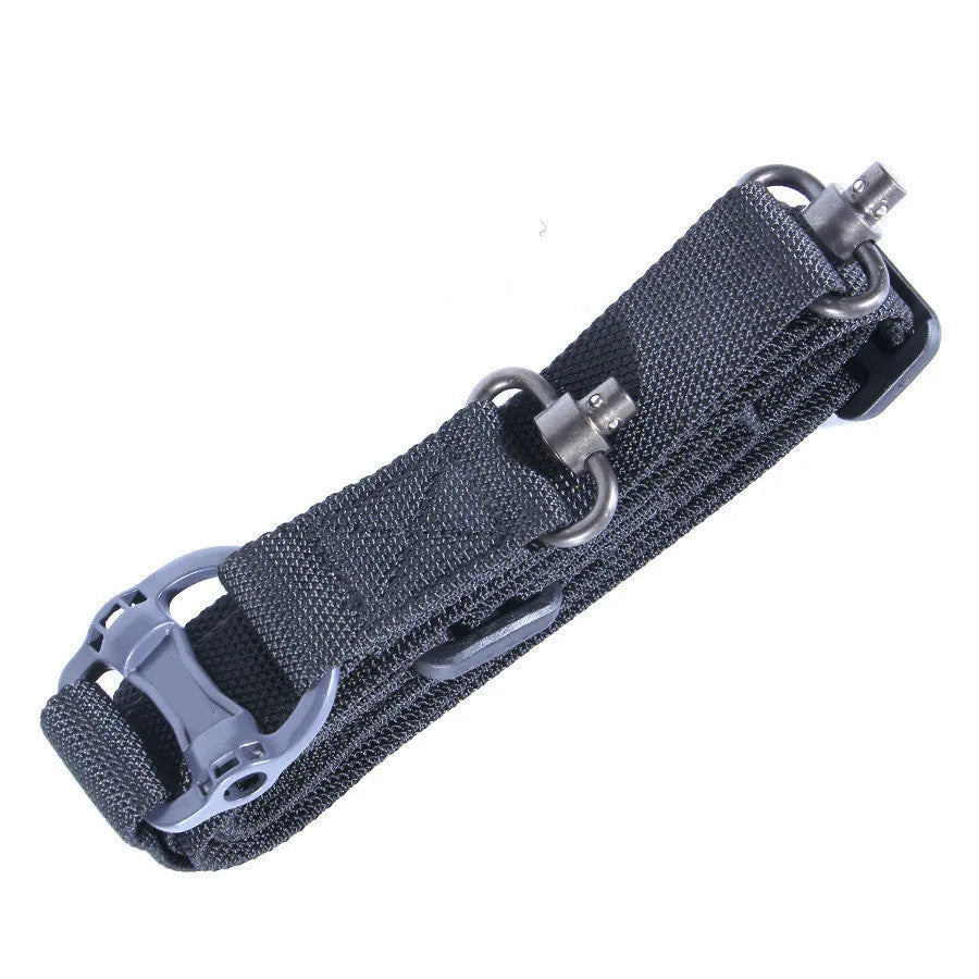 MS4 tactical nylon multifunctional strap rope in black colour showing 150 cm length