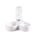 White cat water fountain with 2.5-litre capacity and triple filtration system on kitchen counter
