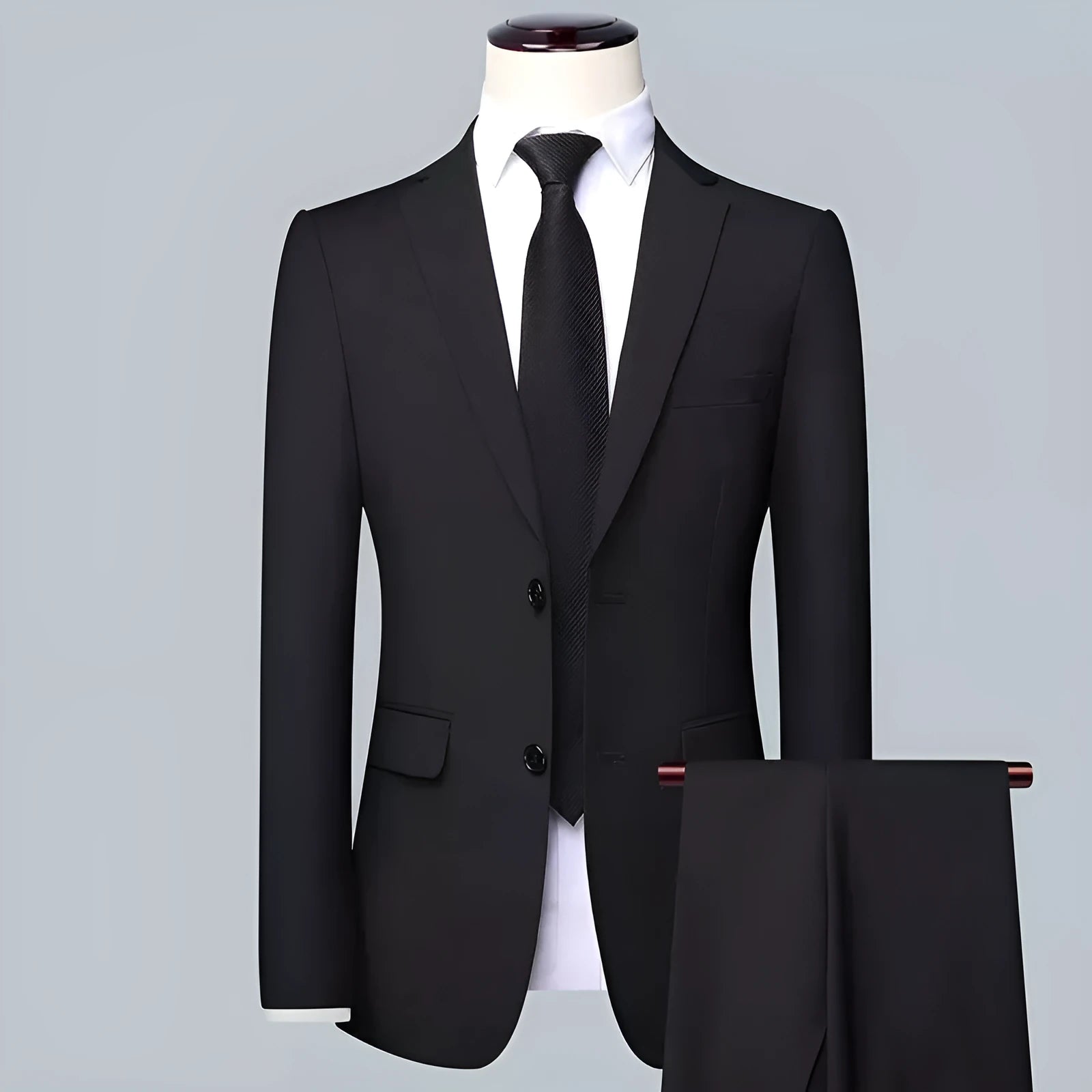 Men's Korean style slim fit three-piece suit set in business formal style