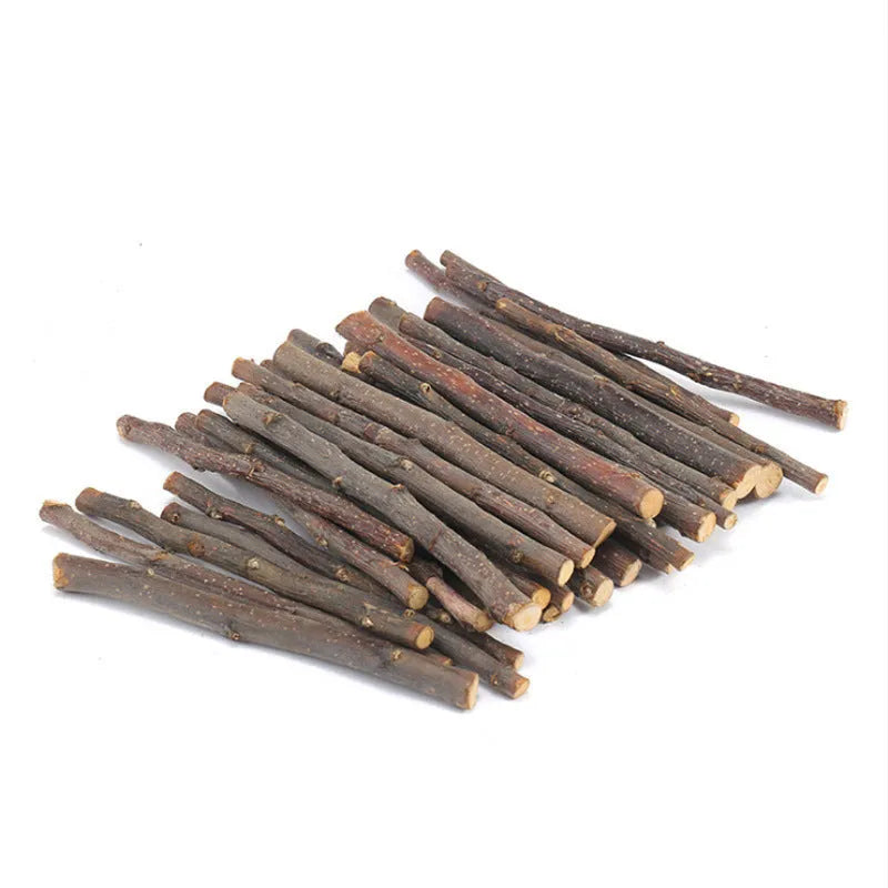 Dried apple branches 100g for rabbit, chinchilla and hamster teeth cleansing, each branch 10-13cm long