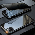 Double-sided tempered glass magnetic phone case with anti-peeping function for iPhone models
