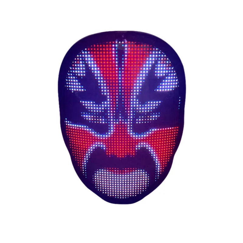 Avengers-themed LED luminous face mask with full colour changing display and gesture control