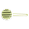 Automatic hair release pet grooming brush with stainless steel teeth in blue candy colour