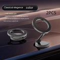 All-metal foldable magnetic car phone mount in Qian colour showing compact folded position and dashboard mounting