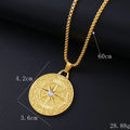 Geometric alloy pendant necklace with zircon stones in gold tone finish, showing personality style design