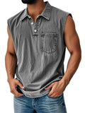 Men's 3D digital print polo shirt with button placket and short sleeves in loose fit design