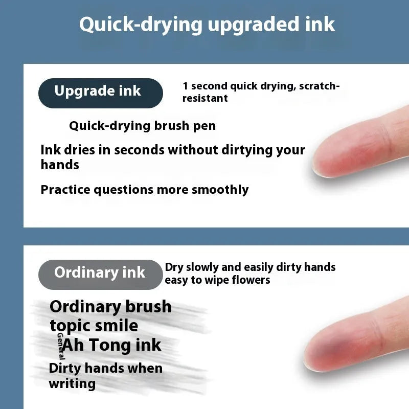 One Second Quick-drying Refill Neutral Push Bullet Pen Refill in black, red, blue, and ink blue colours with 500 m writing length