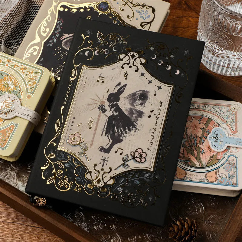 Retro Art THALO A5 notebook with gothic style cover, 40g wood pulp paper, and 11.6 x 16.5cm size