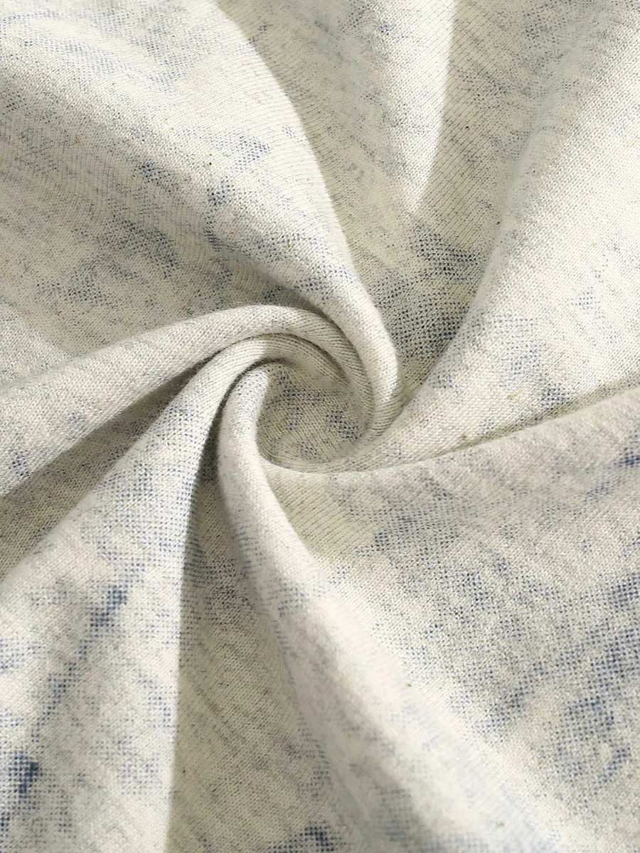 Grey men's t-shirt with an all-over tie-dye pattern, loose fit, round neck, and short sleeves.