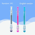 Vaccine design gel pen with plastic shell, cap, and 0.5mm black ink refill