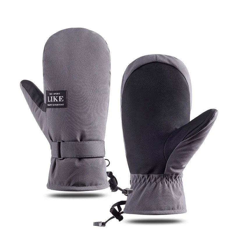 Black cycling gloves with touch screen compatible fingertips for cold weather protection
