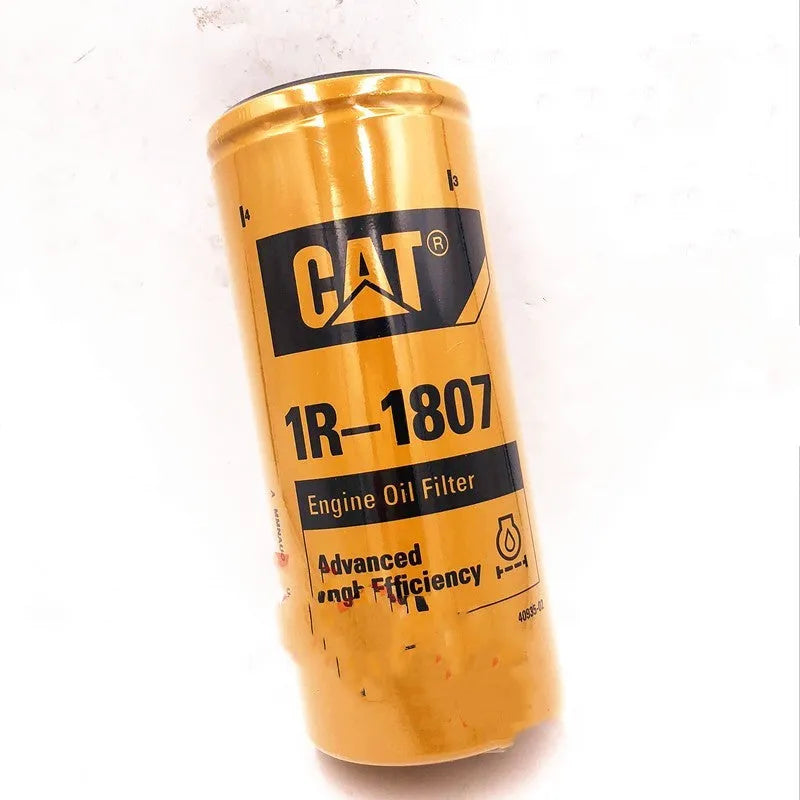 Yellow Caterpillar fuel water separator filter element measuring 262mm height