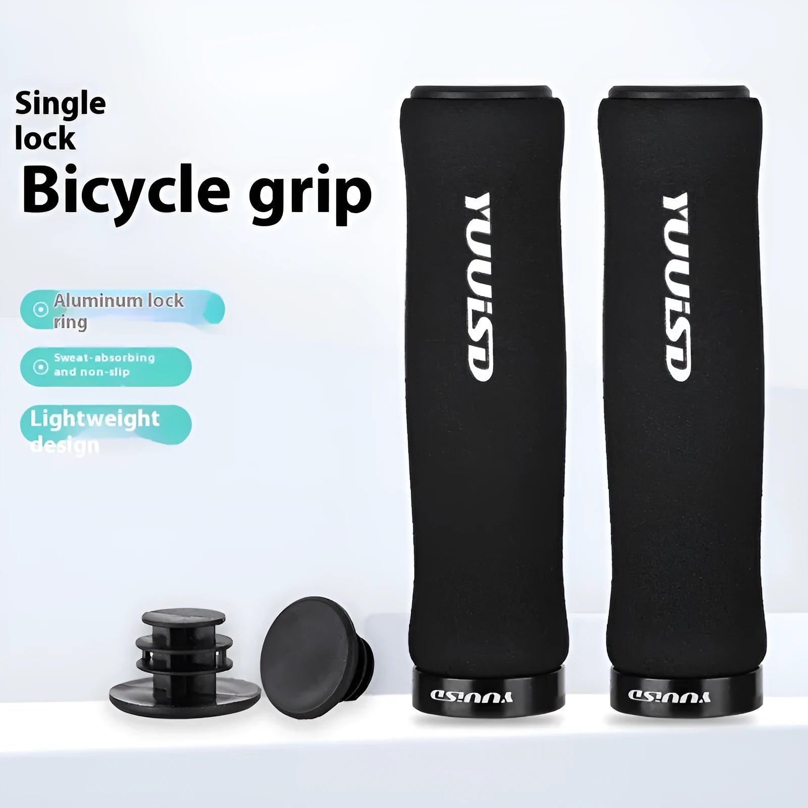 Mountain bike sponge handle cover set in black, purple or biange colours with ultra-light 41g weight