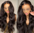 Front lace synthetic wig with long curly hair in gradient black to piano colour transition