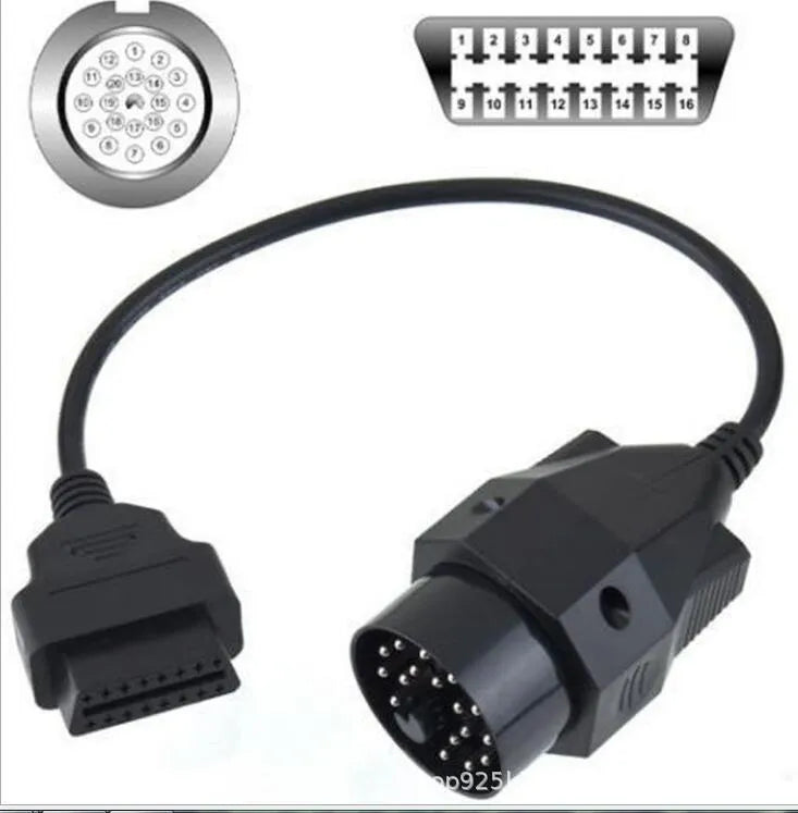 BMW 20-pin to OBD2 16-pin diagnostic connector adaptor cable for vehicle scanner compatibility
