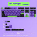 126-piece two-colour keycap set for 61 to 108 key mechanical keyboards, 290 x 160 x 30mm, black or purple