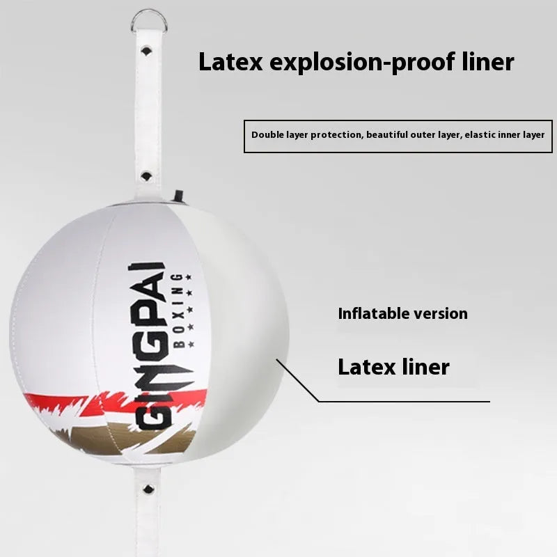 Hanging boxing speed ball with 30cm diameter for reaction training in black colour