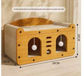 Corrugated paper double layer cat house with double ball double door design