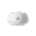 Black USB flame effect aromatherapy humidifier diffuser with LED lights and directional mist nozzle
