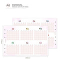 Handbook loose-leaf refill paper in A7, A6, and A5 sizes with floral and planning designs